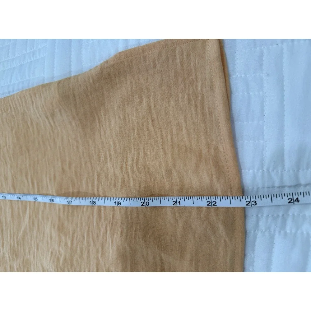 Michael Kors Peach‎ Textured Puff Sleeve Quarter Zip Top Womens XS